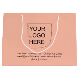 Trendkleur - Zacht Perzik Grote Logo Cadeautas