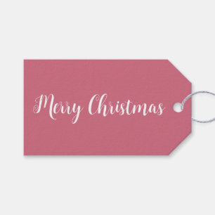 Trendkleur Zacht Roze Minimalist Cadeaulabel