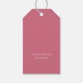 Trendkleur Zacht Roze Minimalist Cadeaulabel (Achterkant)