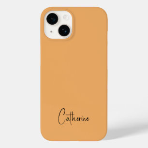 Trendkleur zacht Sinaasappel minimalistisch Case-Mate iPhone 14 Hoesje