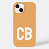 Trendkleur zacht Sinaasappel minimalistisch monogr Case-Mate iPhone Case (Achterkant)