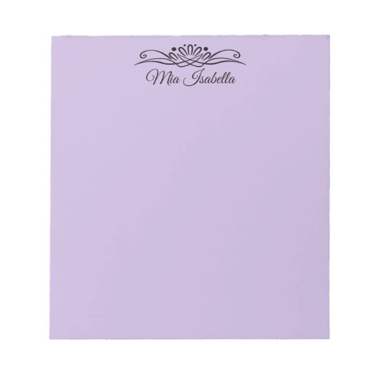 Trendkleur - zacht violet decoratief Notitieblok (Voorkant)