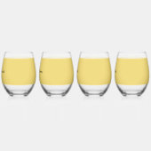 Trendkleur Zachte Gele Bril Wijnglas Zonder Voet (Links)