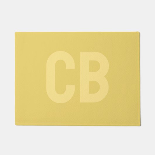 Trendkleur Zachte Gele Deurmat (Voorkant)