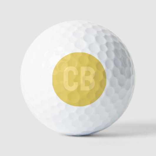 Trendkleur Zachte Gele Golfballen (Voorkant)