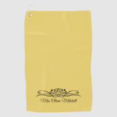 Trendkleur Zachte Gele Golfhanddoek (Voorkant)