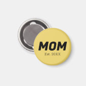 Trendkleur - Zachte gele mam magneet (Voorkant / Achterkant)