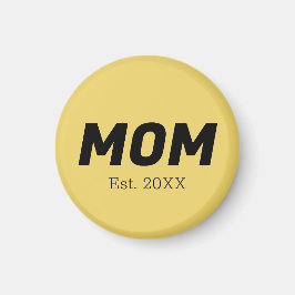 Trendkleur - Zachte gele mam magneet