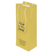 Trendkleur - Zachte Gele Wijn Logo Cadeautas (Achterkant Gekanteld)