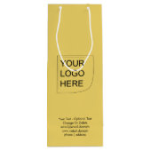 Trendkleur - Zachte Gele Wijn Logo Cadeautas (Achterkant)