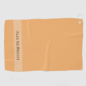 Trendkleur Zachte Oranje golfhanddoek (Horizontaal)