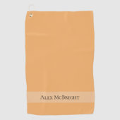 Trendkleur Zachte Oranje golfhanddoek (Voorkant)
