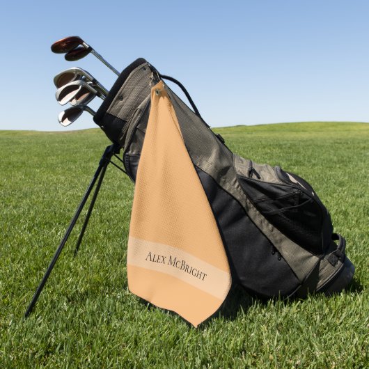 Trendkleur Zachte Oranje golfhanddoek (Groen)