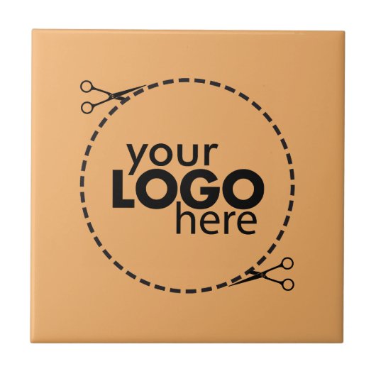 Trendkleur - Zachte Oranje keramische Tegel Tegeltje (Voorkant)