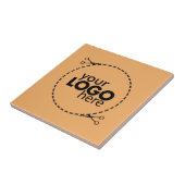 Trendkleur - Zachte Oranje keramische Tegel Tegeltje (Zijkant)