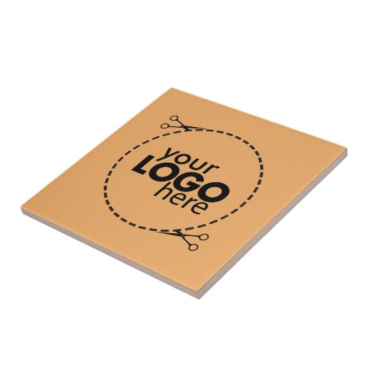 Trendkleur - Zachte Oranje keramische Tegel Tegeltje (Zijkant)