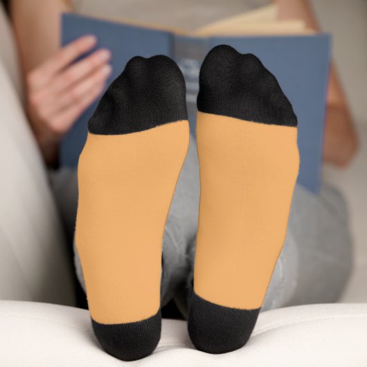 Trendkleur Zachte Oranje Sokken (Onderkant)