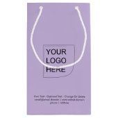 Trendkleur - Zachte Paars Kleine Logo Cadeautas (Achterkant)