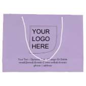 Trendkleur - Zachte Paarse Grote Logo Cadeautas (Achterkant)