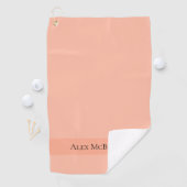 Trendkleur Zachte perzik golfhanddoek (Insitu)