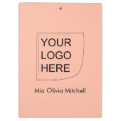 Trendkleur zachte perzik - Logo / fotoklembord Klembord (Achterkant)