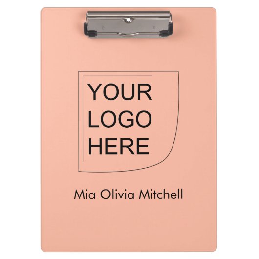 Trendkleur zachte perzik - Logo / fotoklembord Klembord (Voorkant)