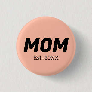 Trendkleur - Zachte perzik mam Button
