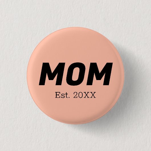 Trendkleur - Zachte perzik mam Button (Voorkant)