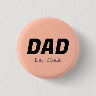 Trendkleur - Zachte perzik papa Button