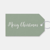 Trendkleur Zachte Sage Minimalist Cadeaulabel (Voorkant (Horizontaal))