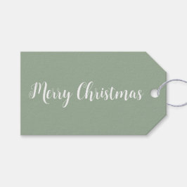 Trendkleur Zachte Sage Minimalist Cadeaulabel