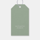 Trendkleur Zachte Sage Minimalist Cadeaulabel (Achterkant)