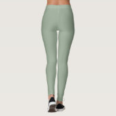 Trendkleur zachte salie leggings (Achterkant)