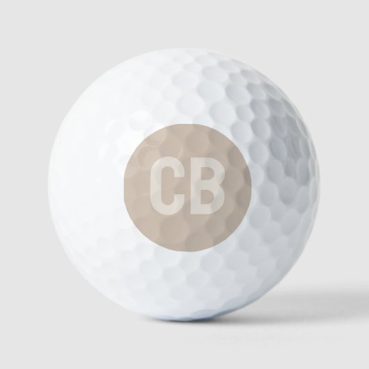 Trendkleur Zachte Taupe golfballen (Voorkant)