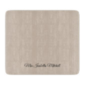 Trendkleur Zachte Taupe snijplank (Voorkant)