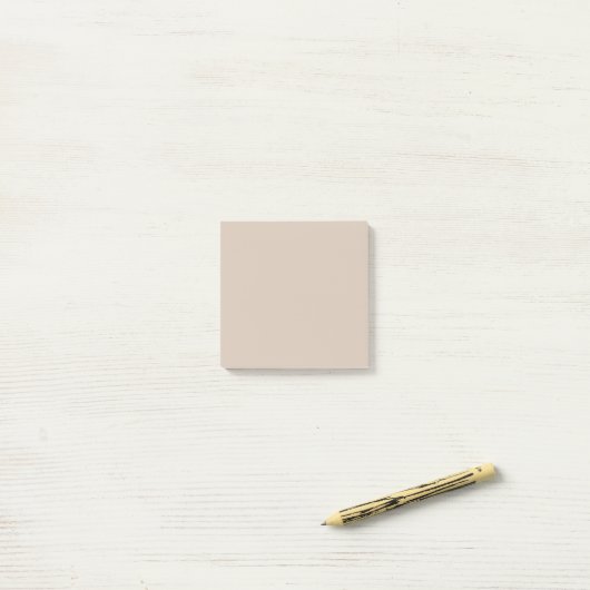Trendkleur - Zachte Taupe Solid Post-it® Notes (Op bureau)