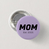 Trendkleur - Zachte Violet Moeder Button (Voorkant /achterkant)