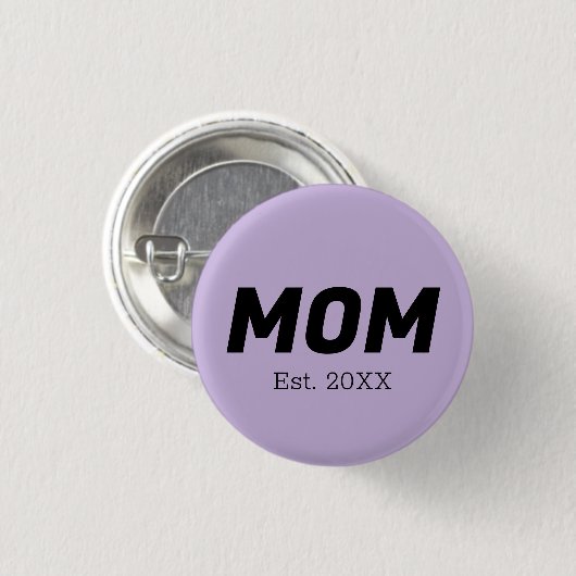 Trendkleur - Zachte Violet Moeder Button (Voorkant /achterkant)