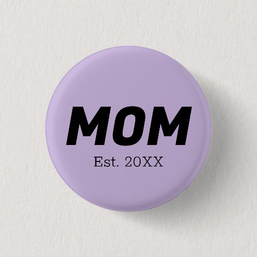 Trendkleur - Zachte Violet Moeder Button (Voorkant)