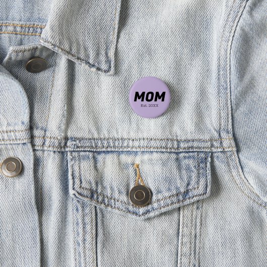 Trendkleur - Zachte Violet Moeder Button (In situ)