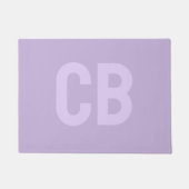 Trendkleur Zachte Violet Monogram Deurmat (Voorkant)