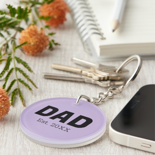 Trendkleur - Zachte violette Sleutelhanger (Voorkant Rechts)