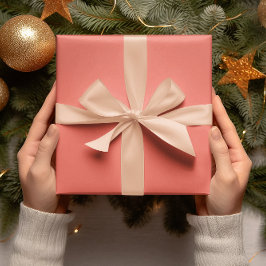 Trendkleuren - Coral Sunset Color - Solid Roll Cadeaupapier