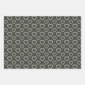 Trendkleuren - Donker Bos Grijs Kleur - Patroon Inpakpapier Vel (Voorkant)