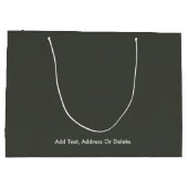 Trendkleuren - Donker Bos Grijs - Solid Groot Cadeauzakje (Achterkant)