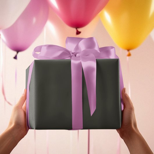 Trendkleuren - Donker bos grijs - Solid Roll Cadeaupapier