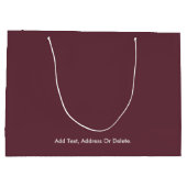 Trendkleuren - Donkerrode wijnkleur - Solid Groot Cadeauzakje (Achterkant)