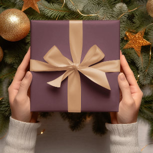 Trendkleuren - Donkerrode wijnkleur - Solid Roll Cadeaupapier