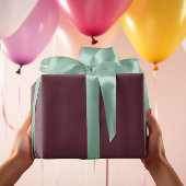 Trendkleuren - Donkerrode wijnkleur - Solid Roll Cadeaupapier