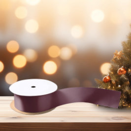 Trendkleuren - Donkerrode wijnkleur - Solid Satijnen Lint